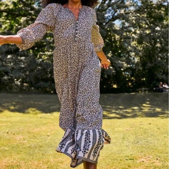 Faherty Phoebe Floral Maxi Dress XL - Picture 2 of 10